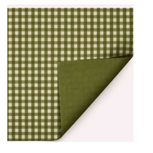 Celofán Opaco 70 cm x 40 m Doble Vichy Verde