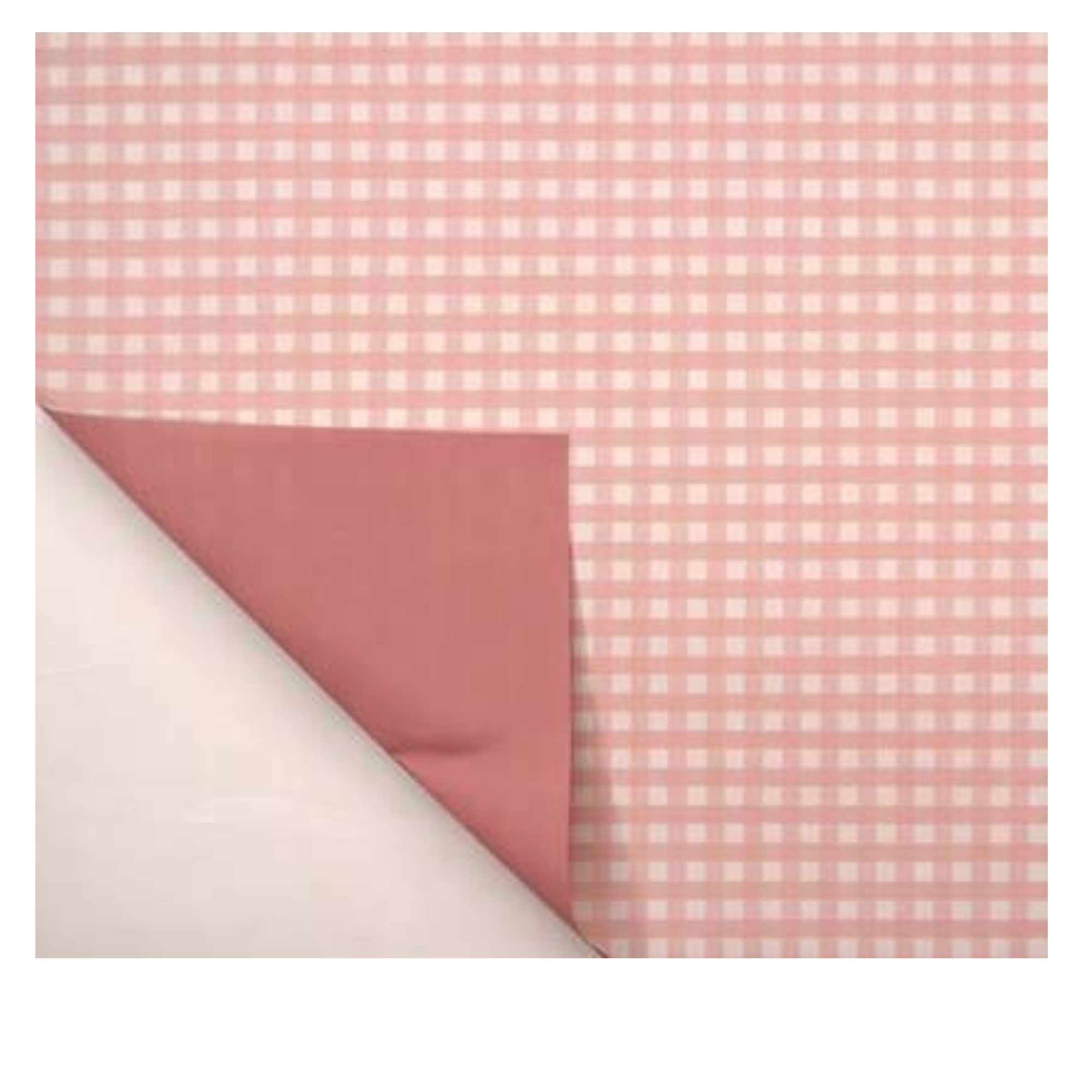 Celofán Opaco 70 cm x 40 m Doble Vichy Rosa