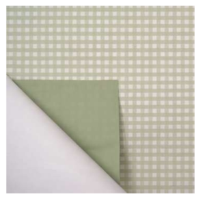 Celofán Opaco 70 cm x 40 m Doble Vichy Verde Antiguo