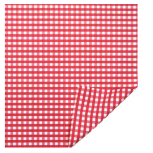Celofán Opaco 70 cm x 40 m Vichy Rojo