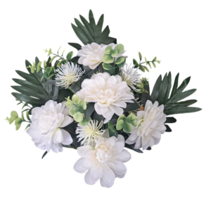 Ramillete encarado dalias 53 cm uc.24 Blanco