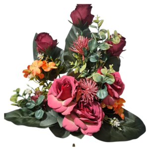 Ramillete encarado 6 rosas 57 cm uc.24 Rojo