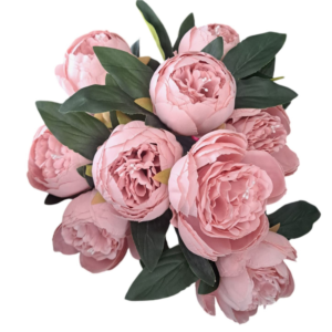 Ramillete 9 peonias 46 cm uc.24 Rosa Vintage