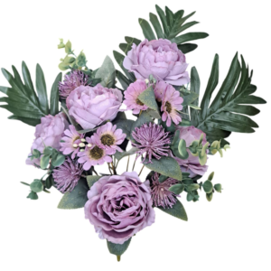 Ramillete 5 peonias 59 cm uc.24 Malva