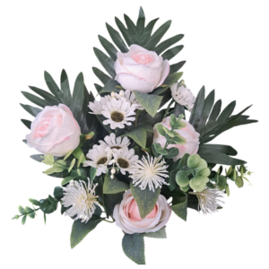 Ramillete encarado rosas 57 cm uc.24 Blanco