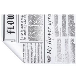 Papel Coreano Periodico Navidad 58x58 12 uds Blanco