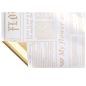 Papel Coreano Periodico Navidad 58x58 12 uds Oro