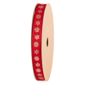 Cinta Estrellas 15 mm x 10 m Rojo