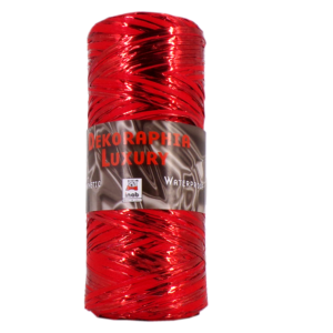 Rafia Sintética Metal 100 m Rojo
