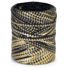 Rafia Vichy Navidad 15 mm x 200 m Negro