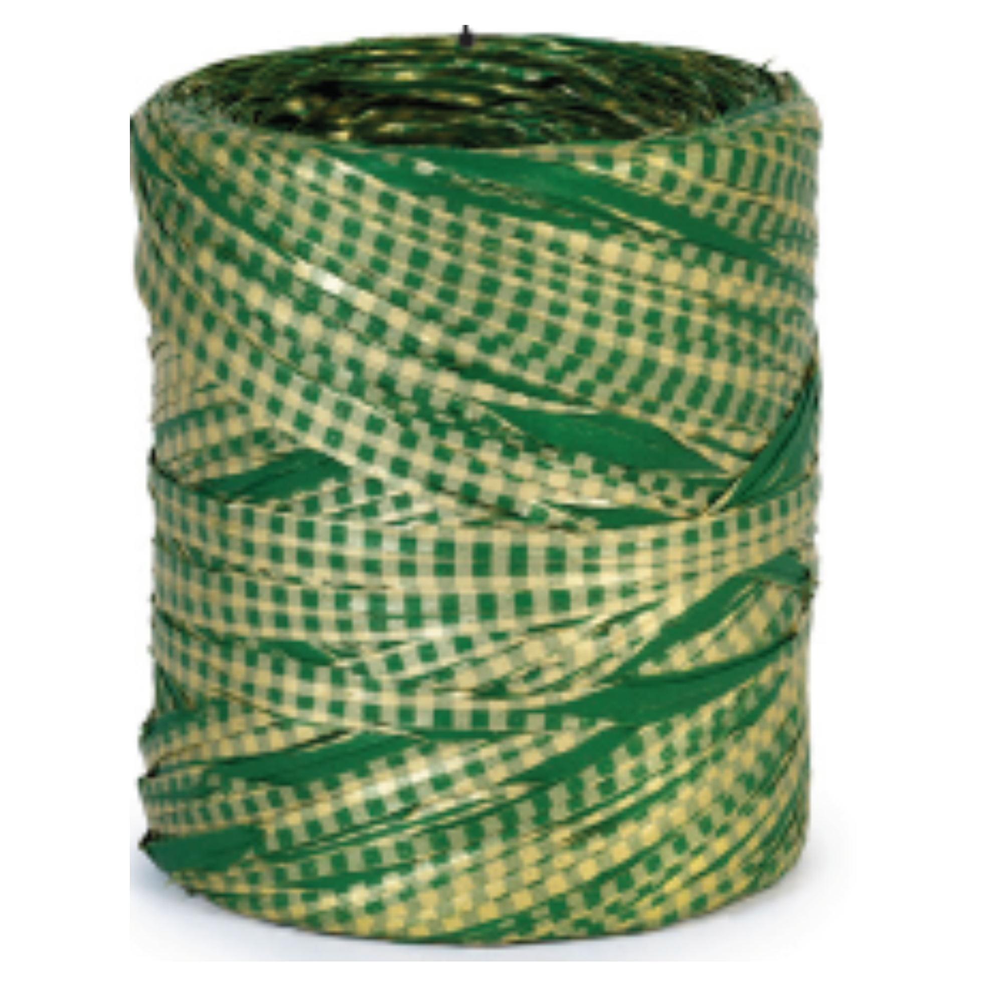 Rafia Vichy Navidad 15 mm x 200 m Verde