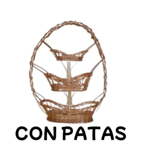 Cesta 3 piso con patas