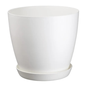 Cubremacetas Fresh Ø 14x 13 h con plato Blanco