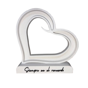 Corazón 16 cm Grabado efecto marmol