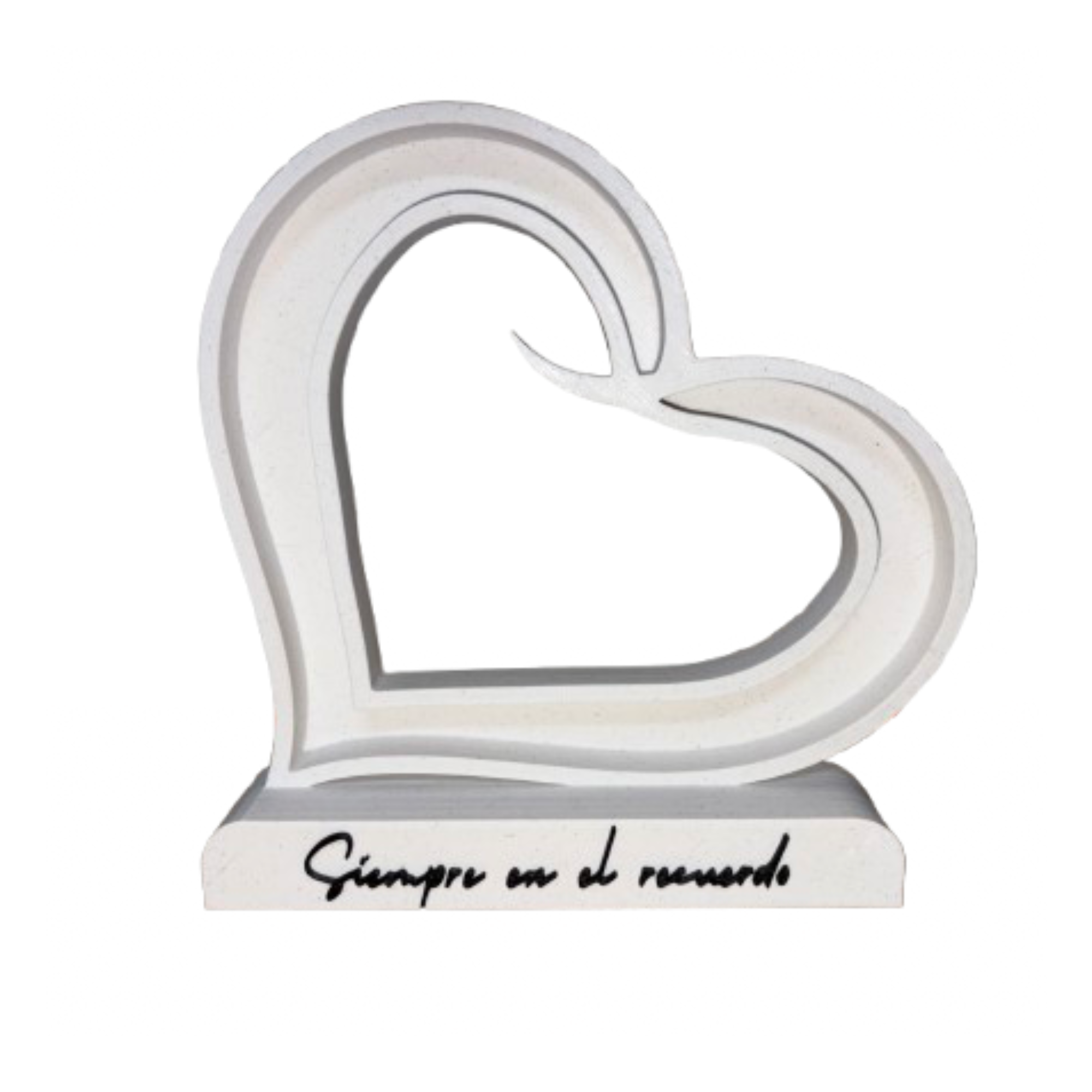 Corazón 16 cm Grabado efecto marmol