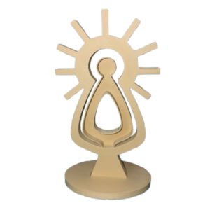 Virgen del Pilar Aura 18 cm efecto Madera
