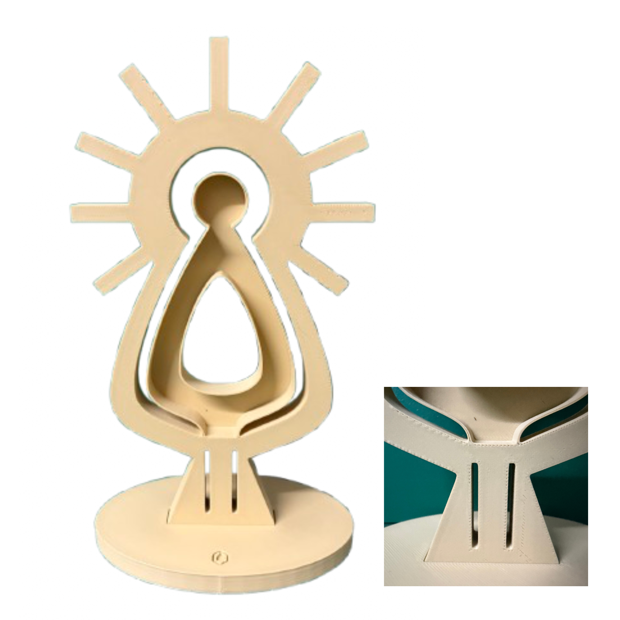 Virgen del Pilar Aura medida 18 cm Madera
