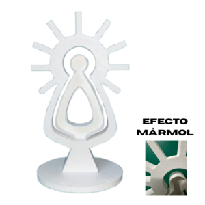 Virgen del Pilar Aura 18 cm efecto mármol