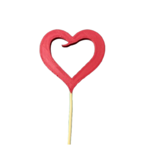 Pick corazón M1 7 cm Granate