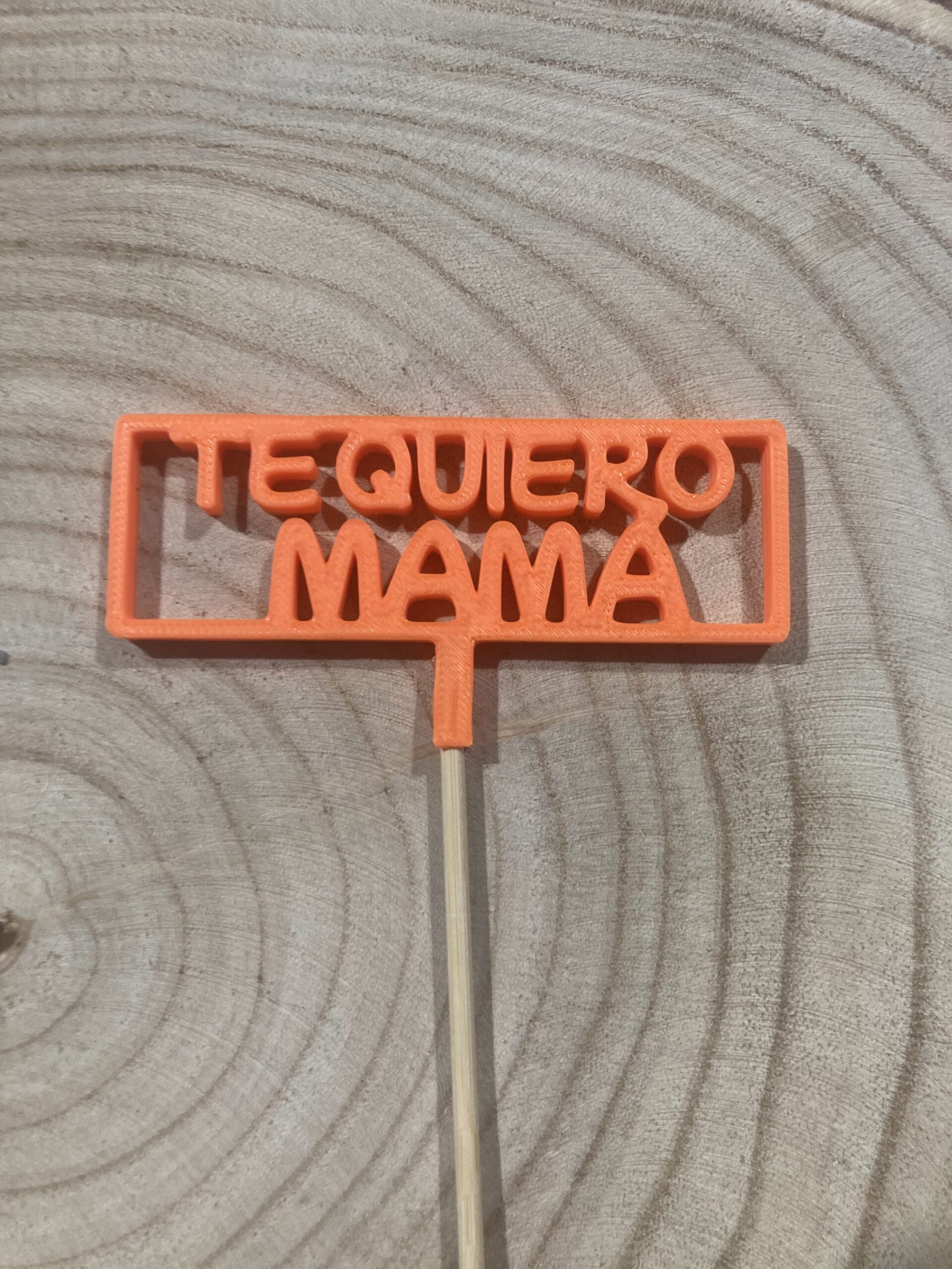 Picks Te quiero Mama 8x4 Naranja