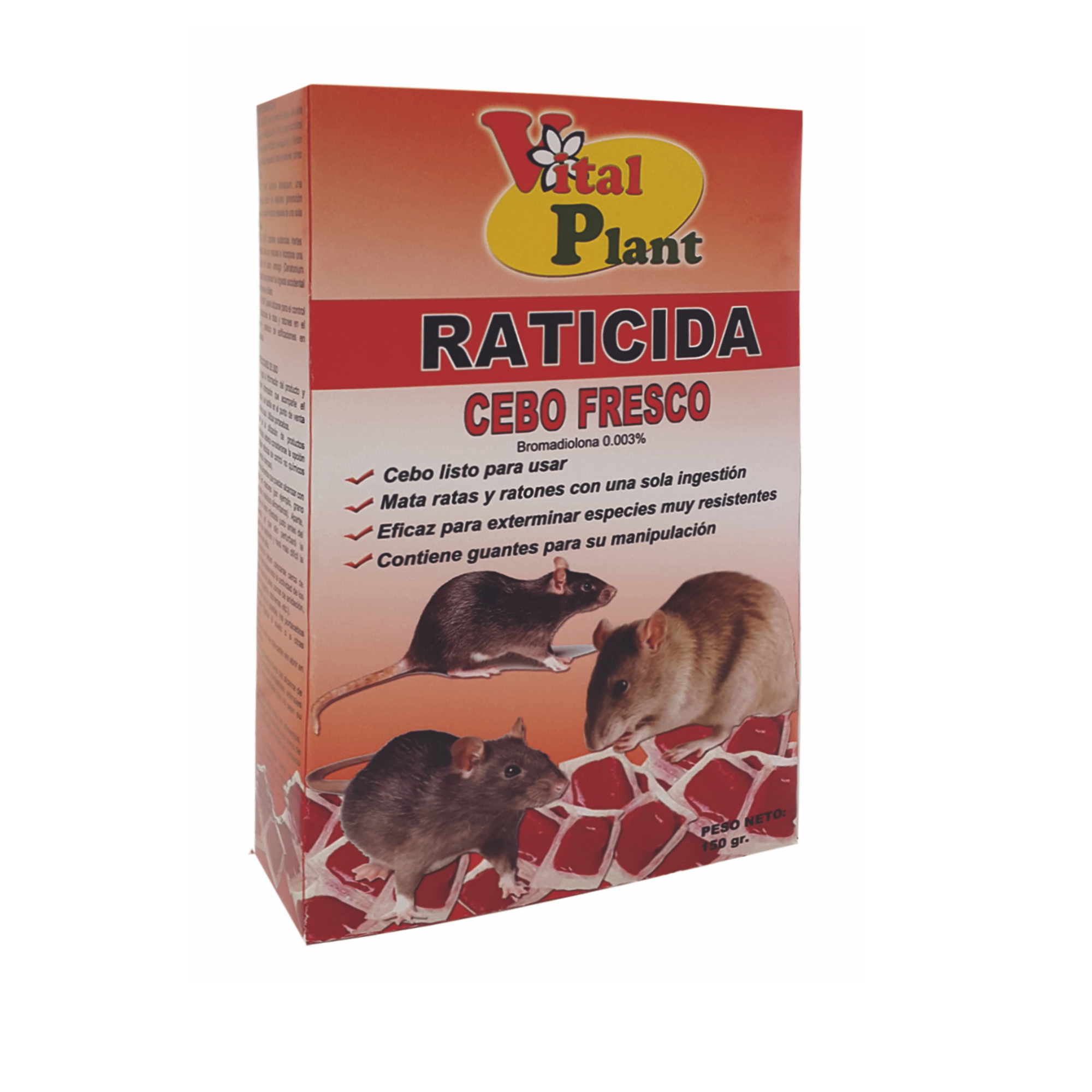 VP Cebo Fresco para ratas, ratones e insectos 150 gr uc.24